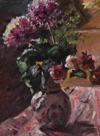 Lovis Corinth Chrysanthemen und Rosen im Krug France oil painting art